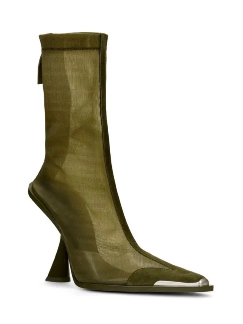New Cult Gaia Daija Mesh Boot Olive Green Sz 7
